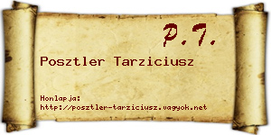 Posztler Tarziciusz névjegykártya